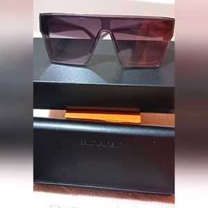 Yves Saint Laurent Grey Sunglasses. Full set